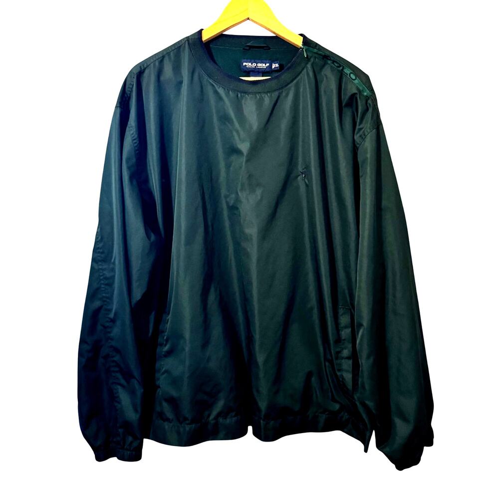 Vintage Polo Golf Ralph Lauren Windbreaker Mens XXL Dark Green Lightweight